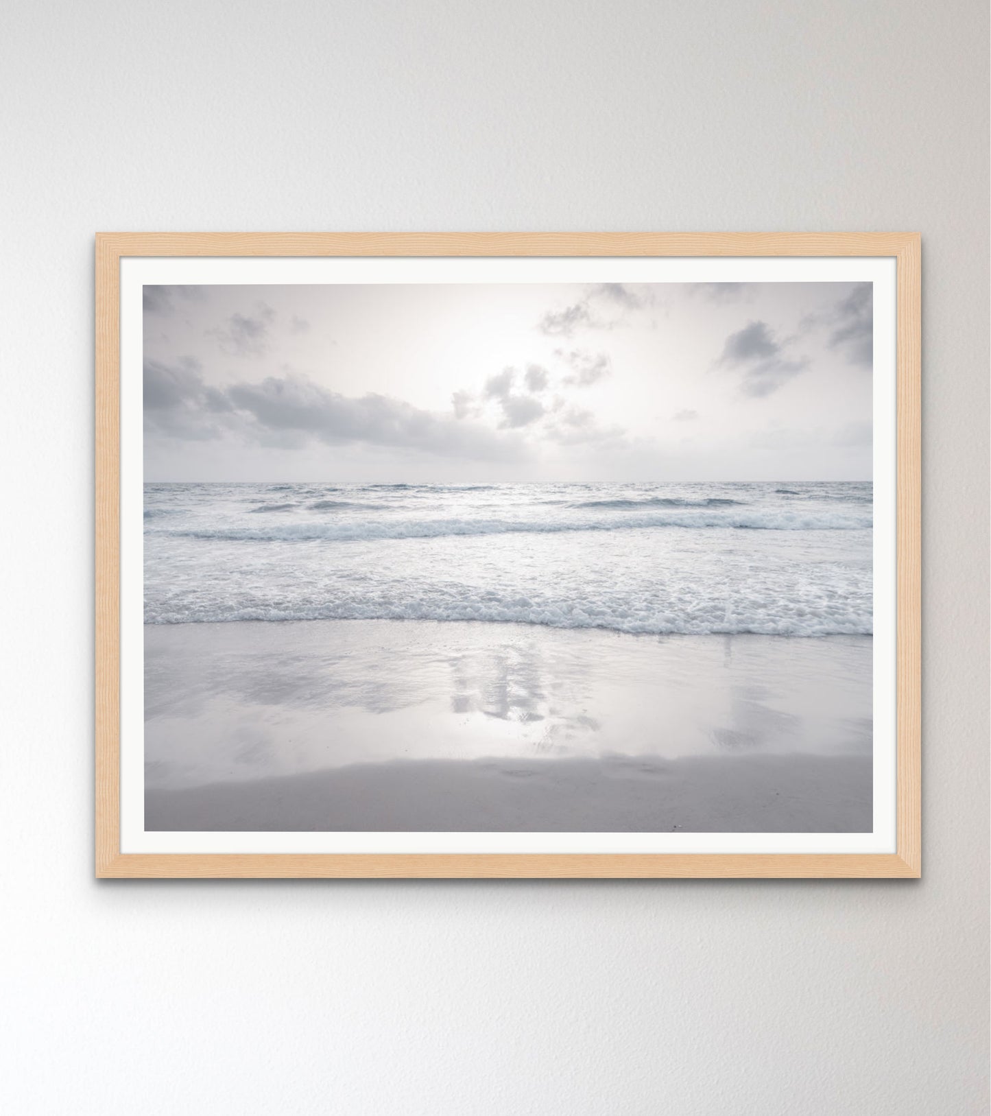 Tranquil beach with cloudscapes