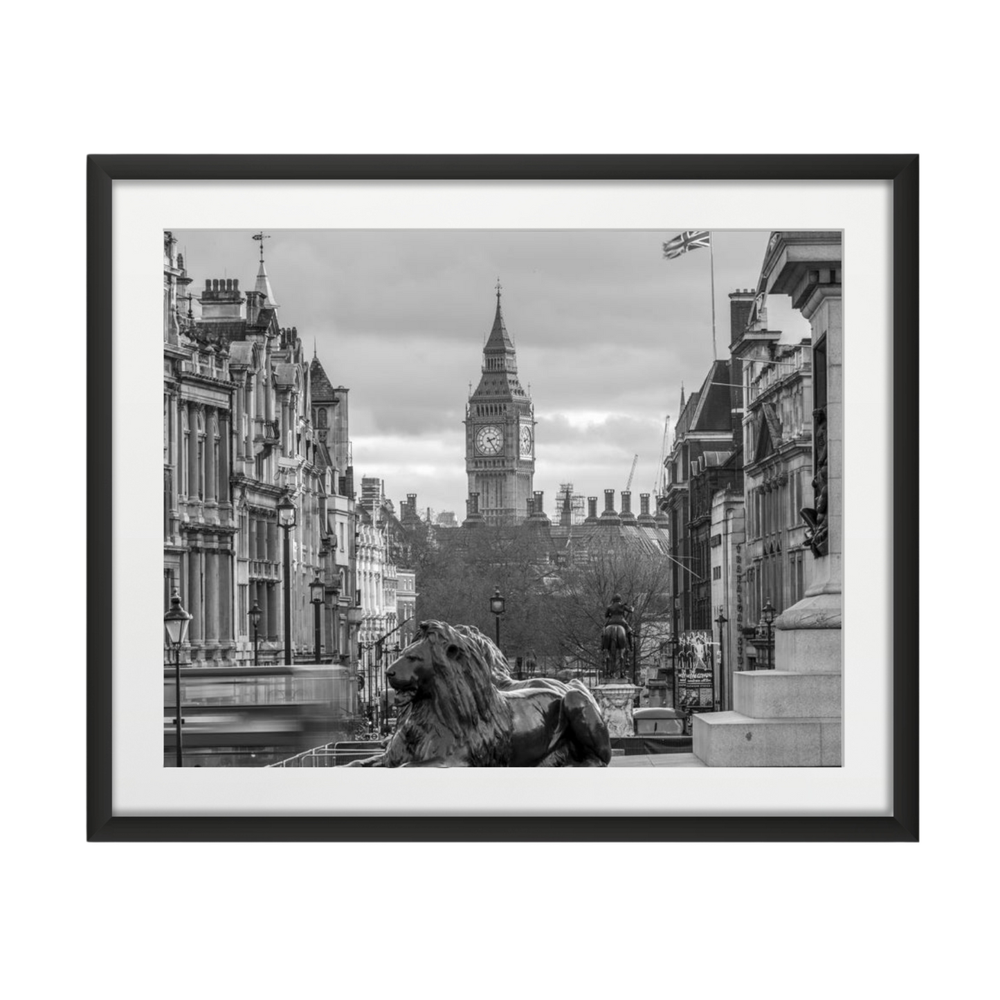 Trafalgar Square with Big Ben in background