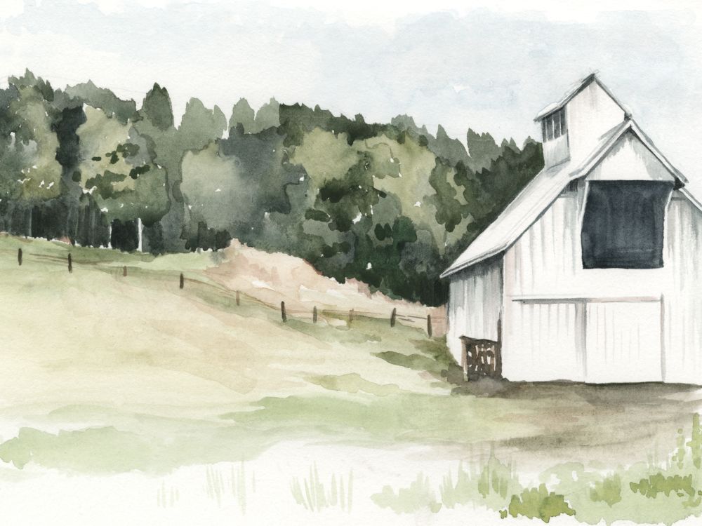 Watercolor Barn III