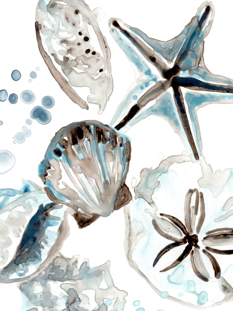 Cerulean Seashells I