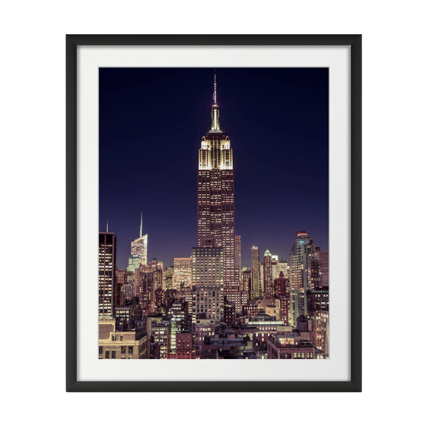 Empire State Building with New York City Manhattan skyline with skyscrapers