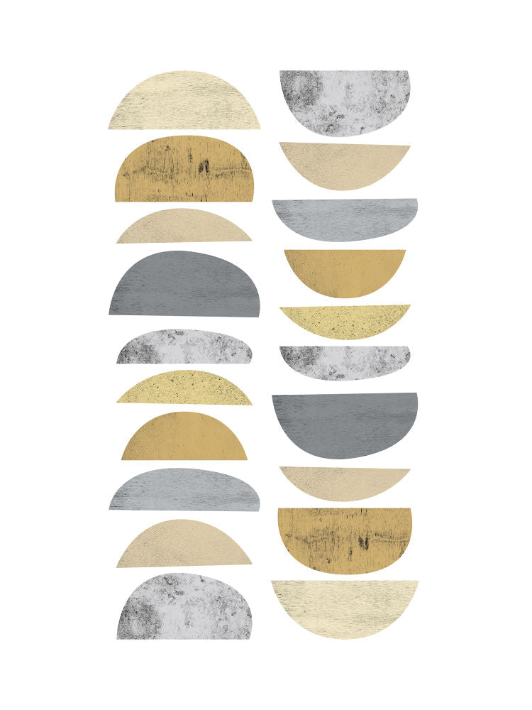 MidCentury Flora Tones YellowGrey4
