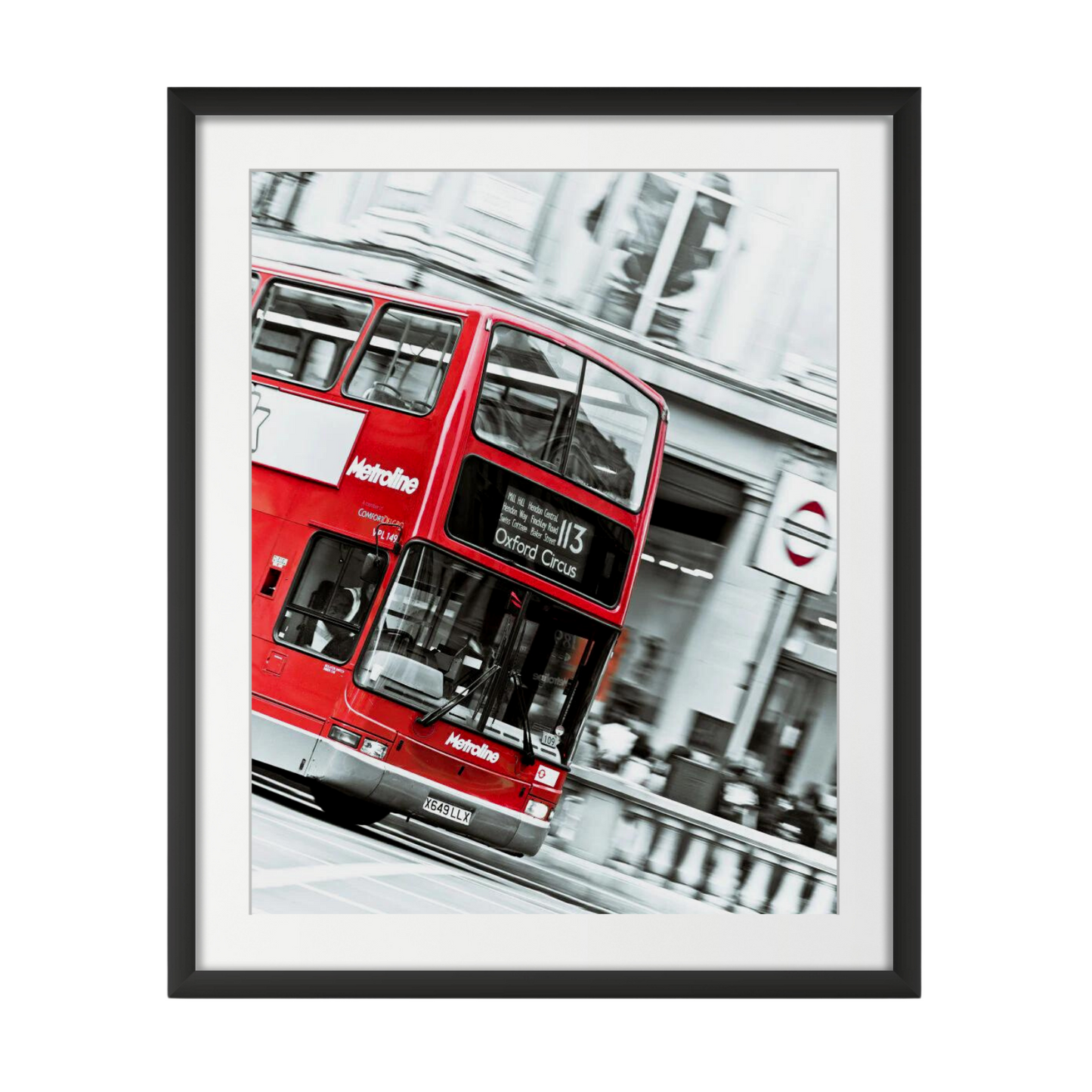 London, Double-Decker bus on road