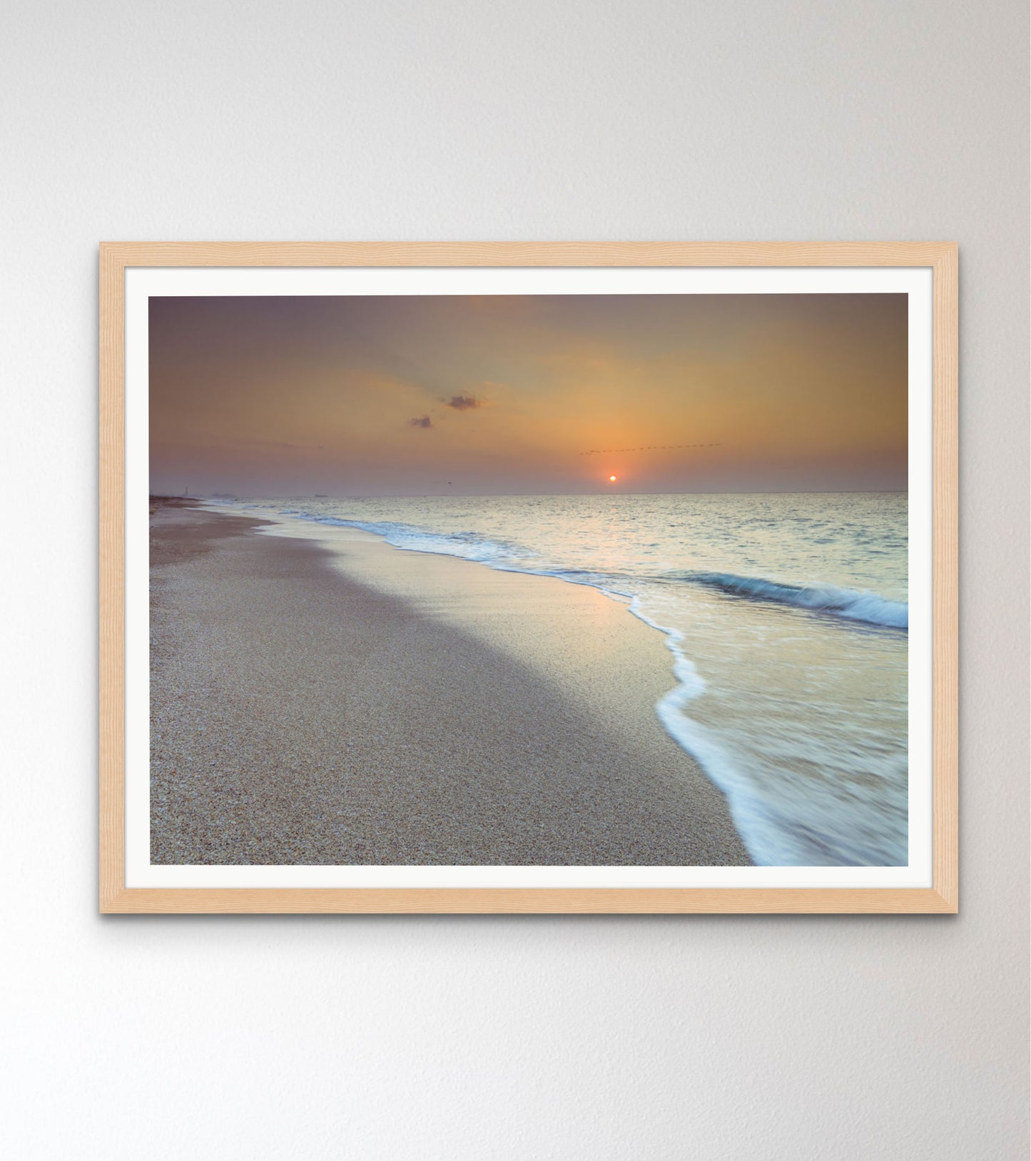 Tranquil beach at dusk