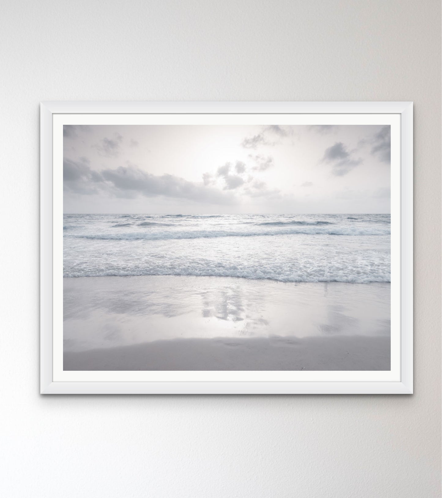 Tranquil beach with cloudscapes