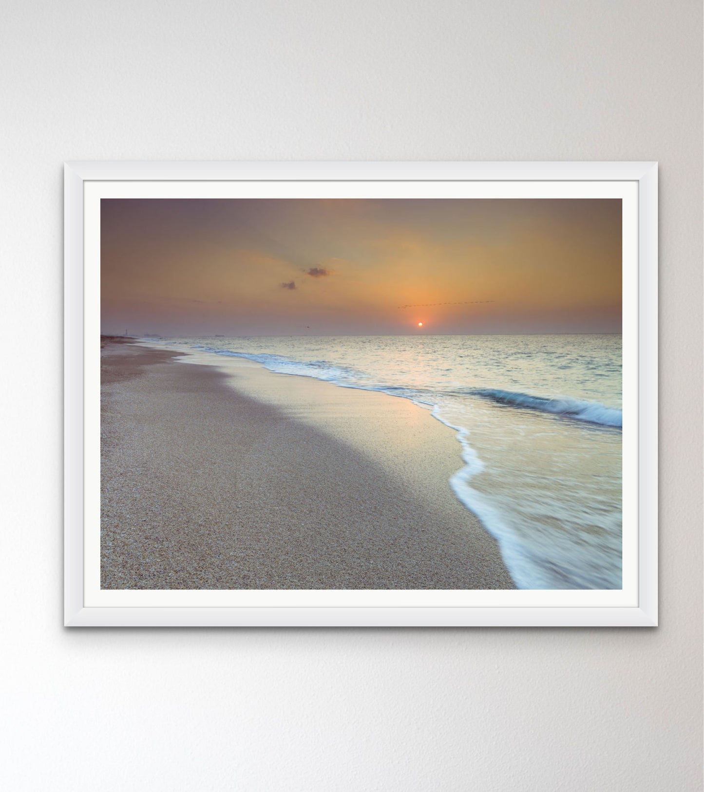 Tranquil beach at dusk