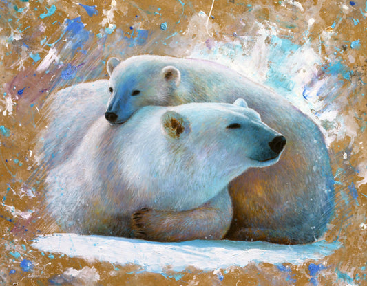Polar Bear With Cub 03