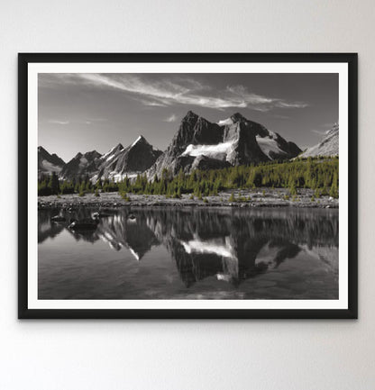 Amethyst Lake Reflection BW with Color