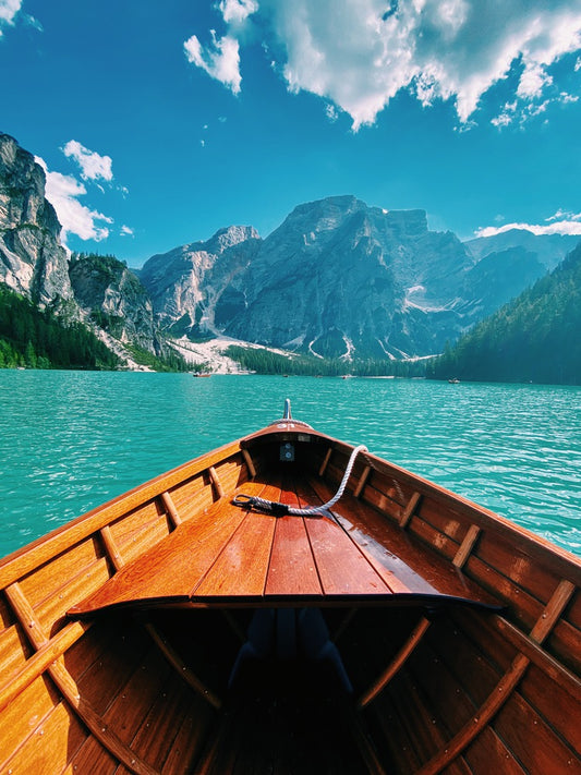View of Braies Lake from Boat