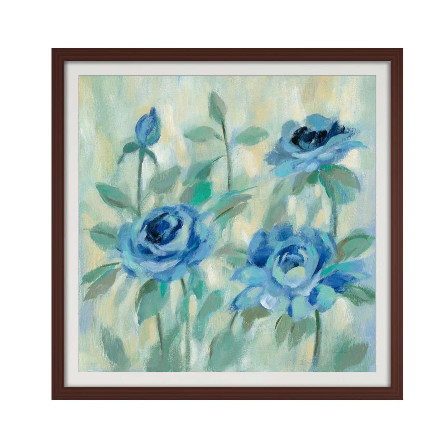 Brushy Blue Flowers II