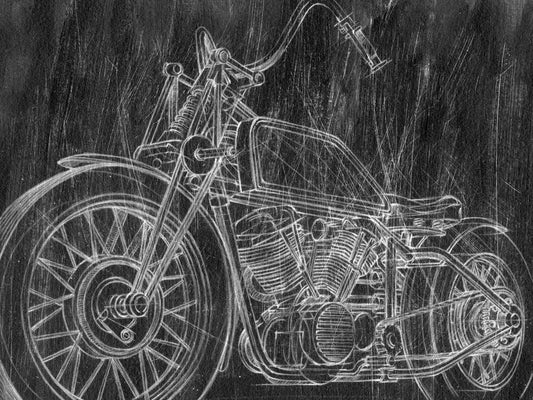 Motorcycle Mechanical Sketch II