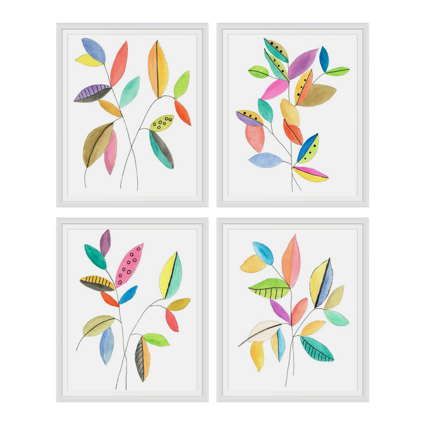 Color Pop Leaves I