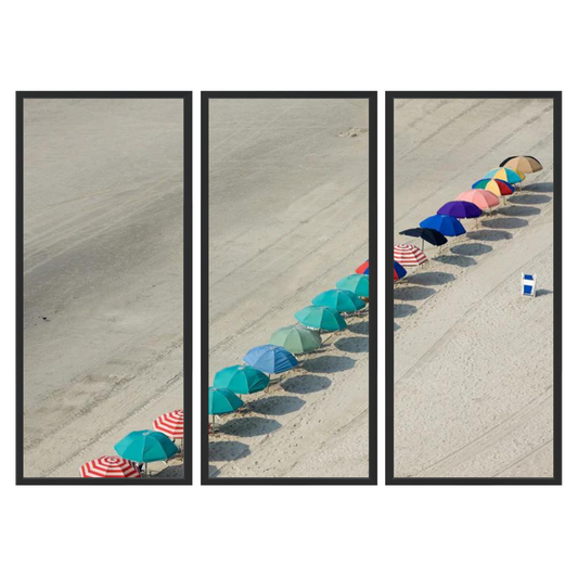 Beach umbrellas #2 Triptych