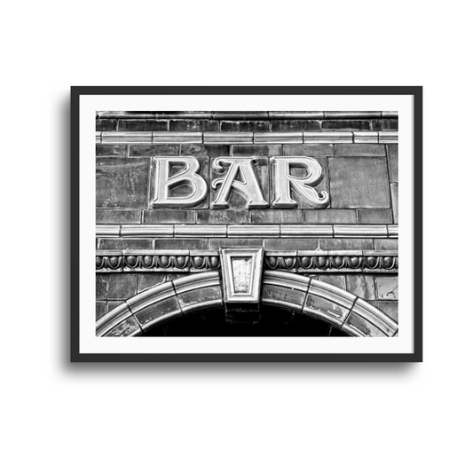 Bar In Black And White