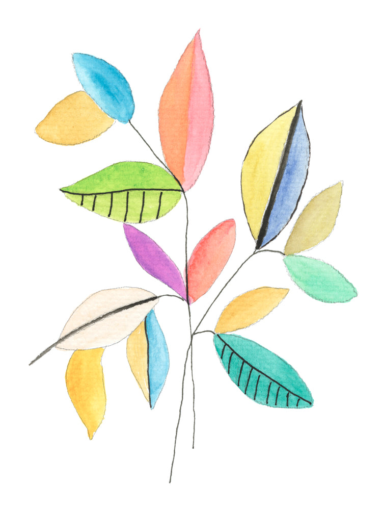 Color Pop Leaves I