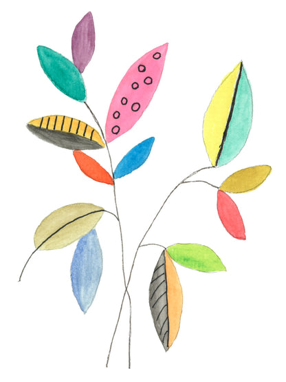 Color Pop Leaves III
