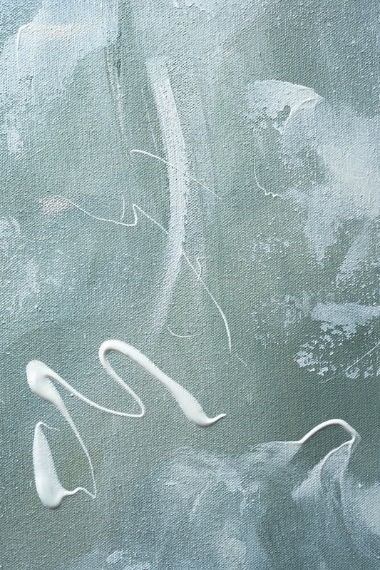 Green and White Acrylic No 1