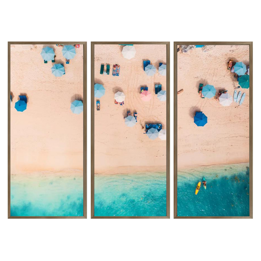 Aerial Beach #13 Triptych