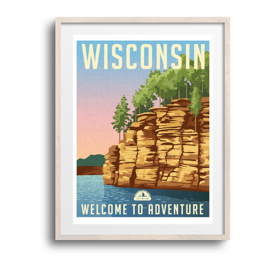 Wisconsin travel poster