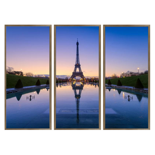 Frozen reflections. Eiffel Tower, Paris - Triptych