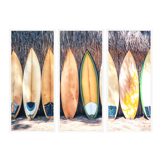Surfboard ready Triptych