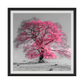 Tree on a hill, pink