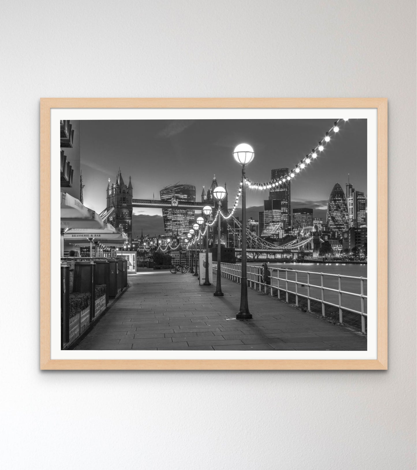 London Riverside Promenade with Tower bridge