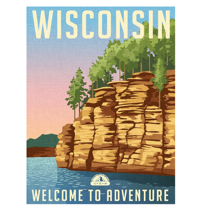 Wisconsin travel poster