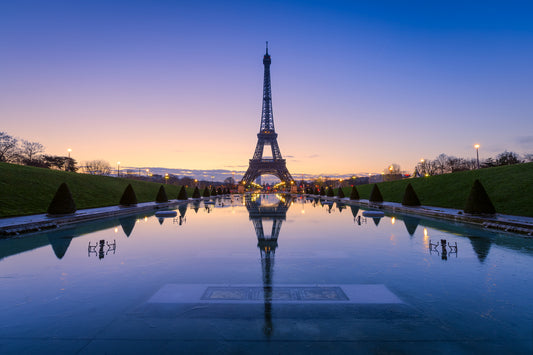 Frozen reflections. Eiffel Tower, Paris