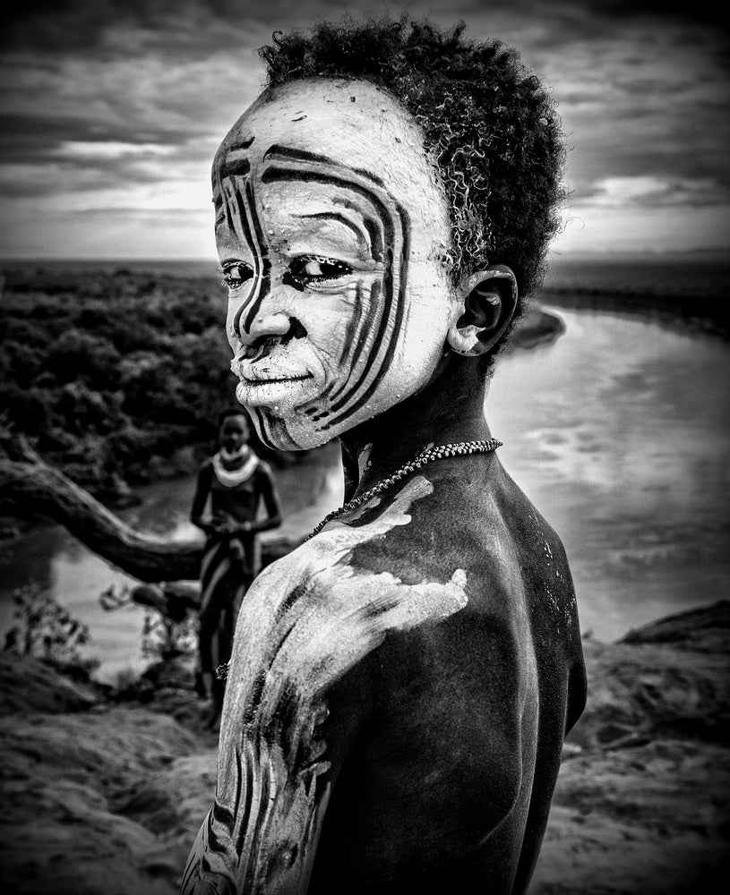 A boy of the Karo tribe. Omo Valley (Ethiopia).