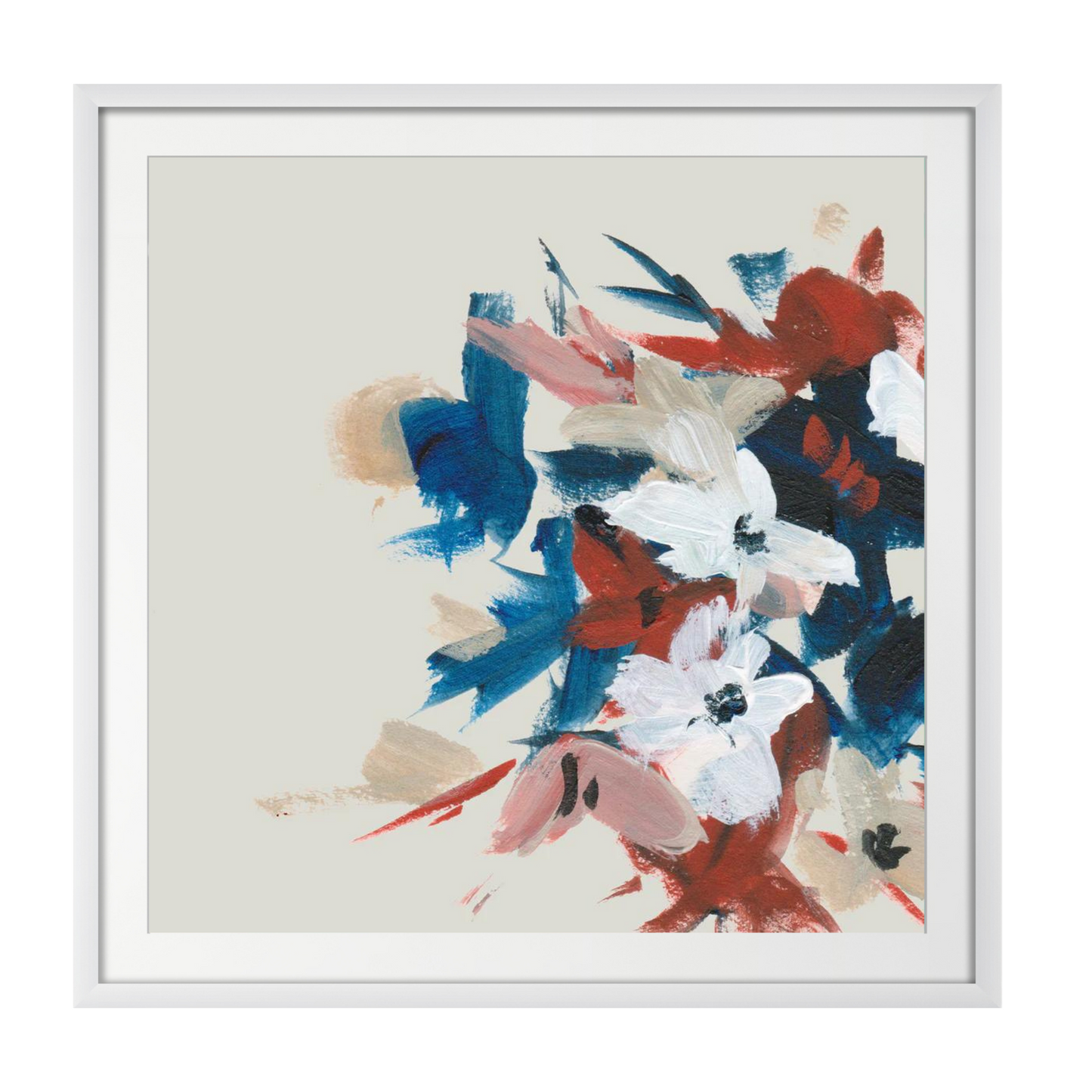Indigo and Crimson Blooms VI