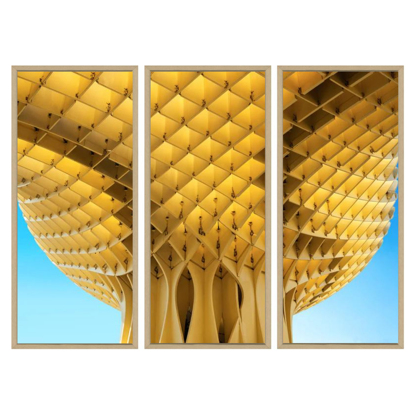 City parasol Triptych