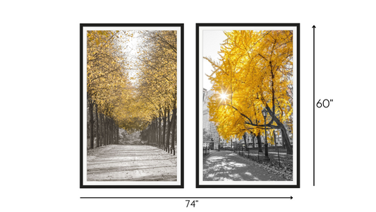 Yellow trees Diptych