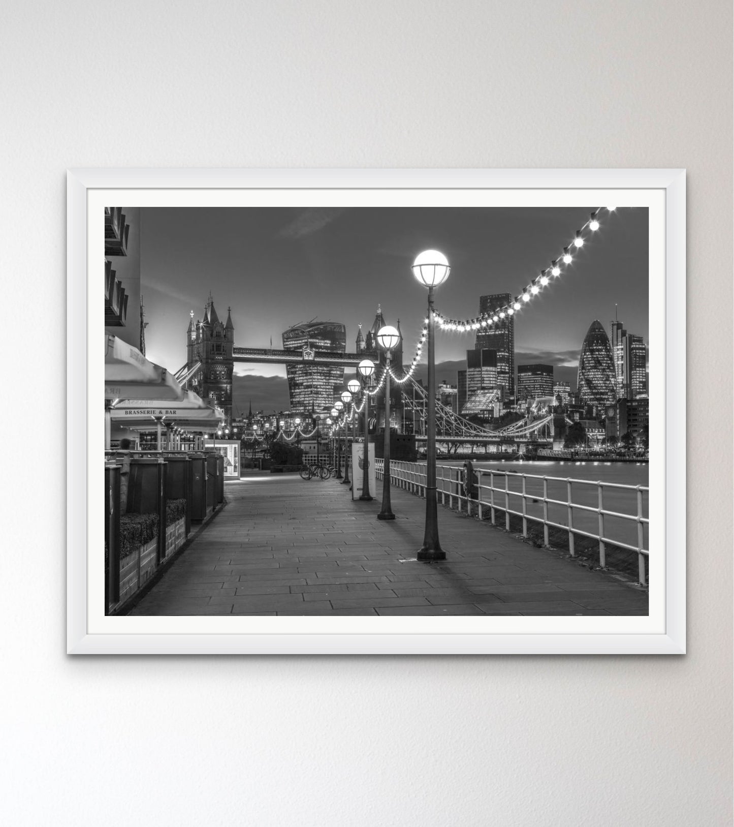 London Riverside Promenade with Tower bridge