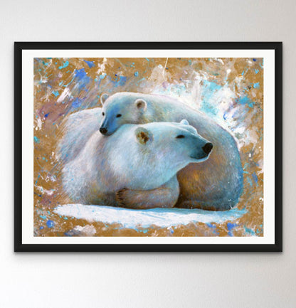 Polar Bear With Cub 03